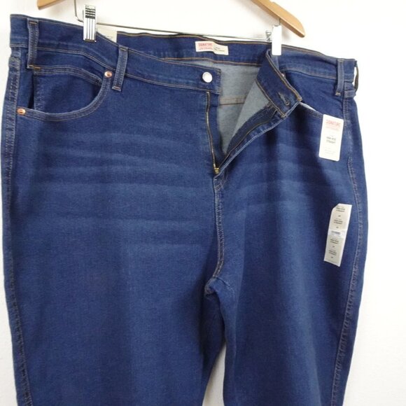 Levi Strauss Signature Jeans Women's Plus Size 28 Blue Stretch Denim Straight - Picture 3 of 10